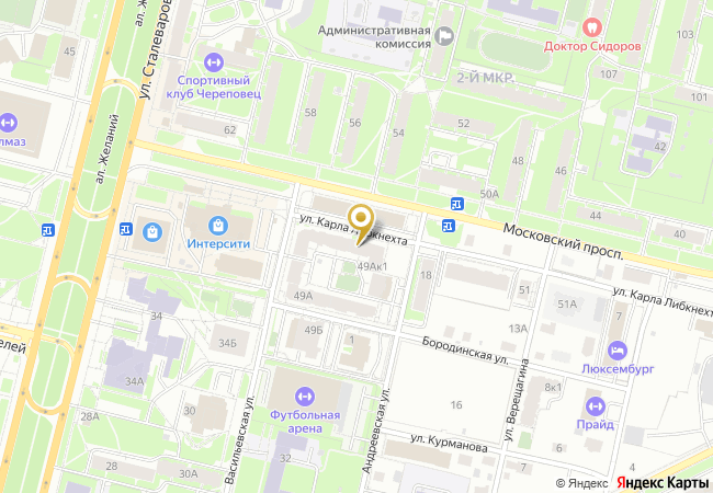 Офис выдачи заказов на карте: пр-т Московский, 49а