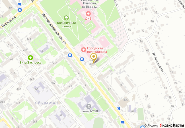 Офис выдачи заказов на карте: ул. Интернациональная, 3В