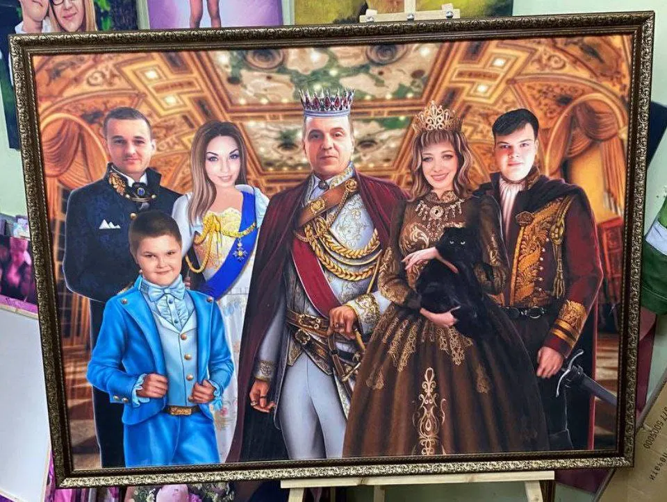 Королевский групповой портрет — портрет в образе на холсте