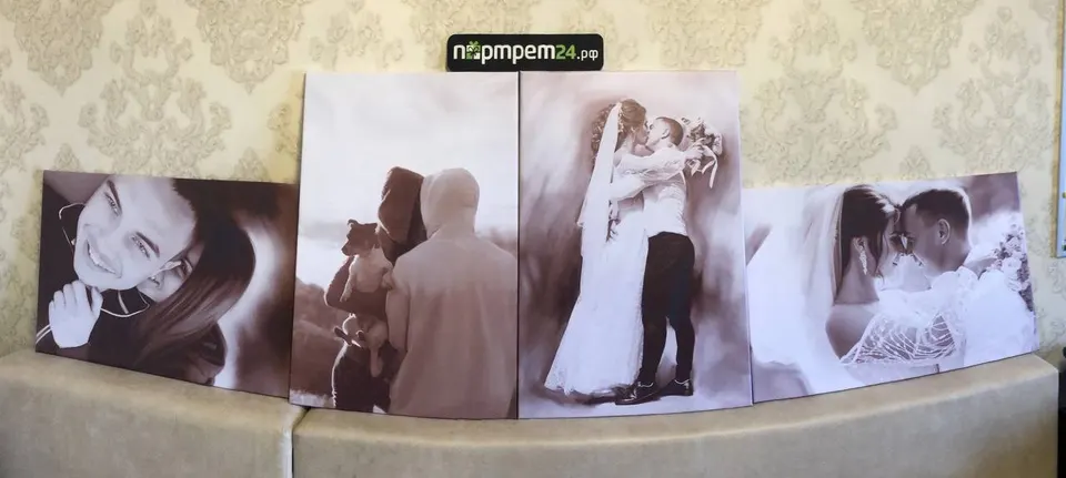 Серия портретов со свадебной фотосессии (Фото №1) — портрет питомца на холсте