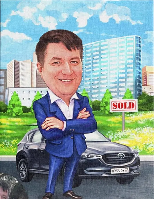 Шарж-портрет — пример работы