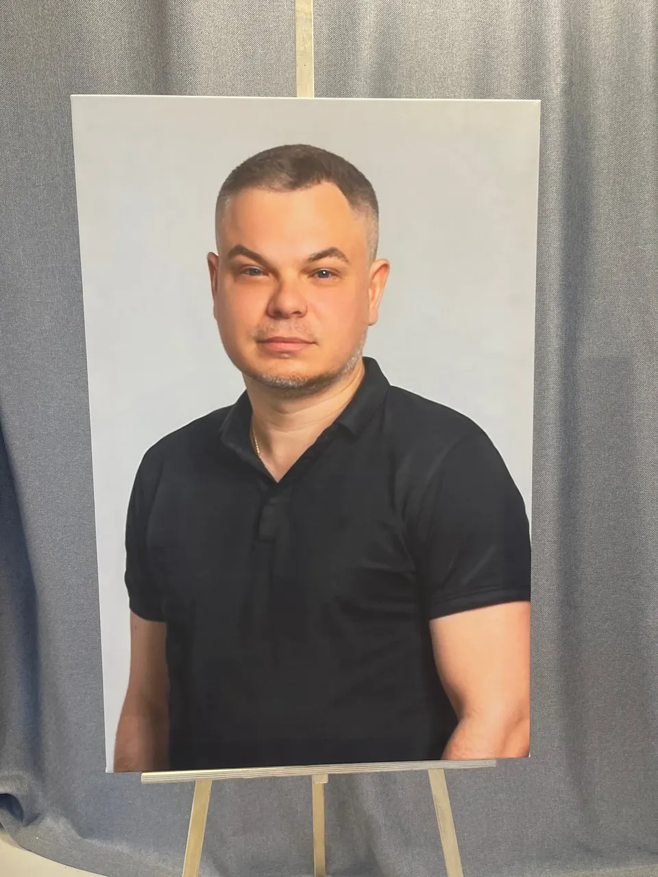 Крупный портрет на фотопечати — печать на холсте на холсте