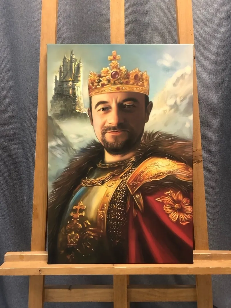 Портрет в образе короля на холсте