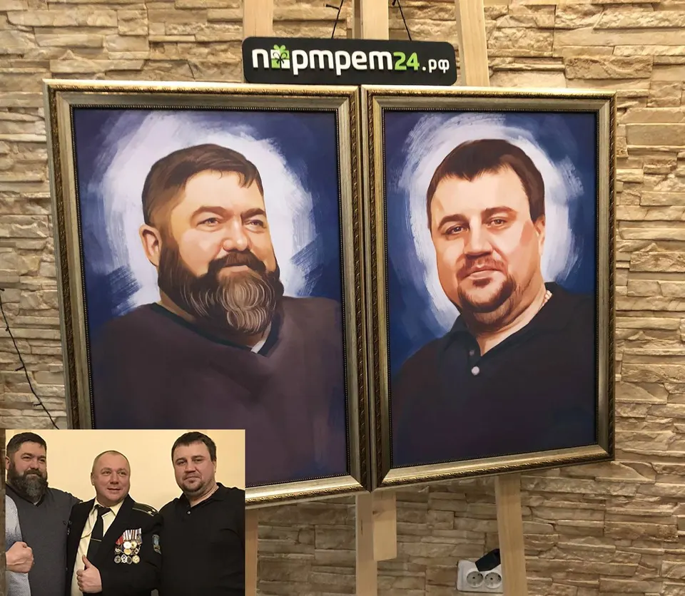Портрет в честь товарищей под масло на холсте